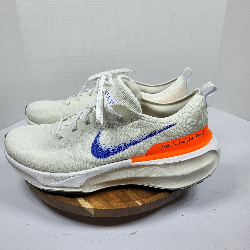 Nike Invincible Run 3 Mens 11.5 White Blue HJ6653-900 Good Prototype ZoomX